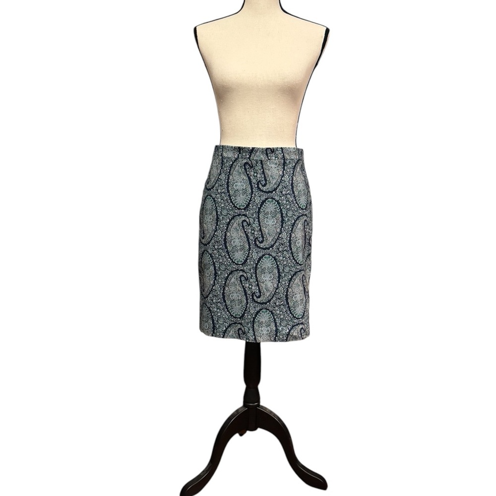 J. Crew Paisley Print Pencil Skirt, sz 4
